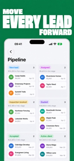 Fencing CRM sales pipeline on iPhone